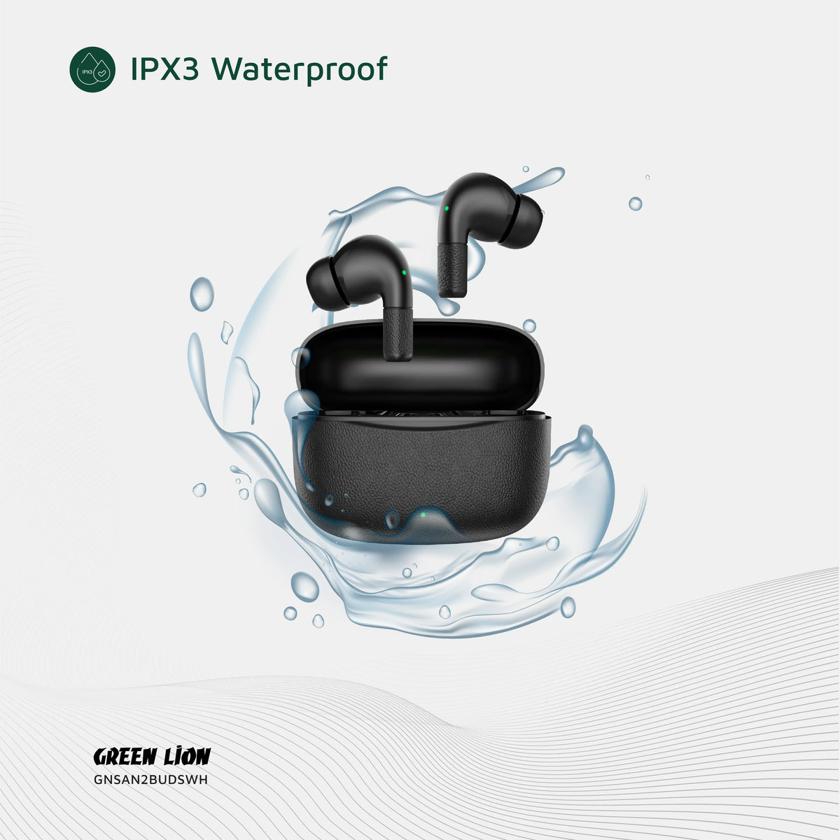 Green Lion Santorini 2-True Wireless Earbuds TWS - Black – image 16