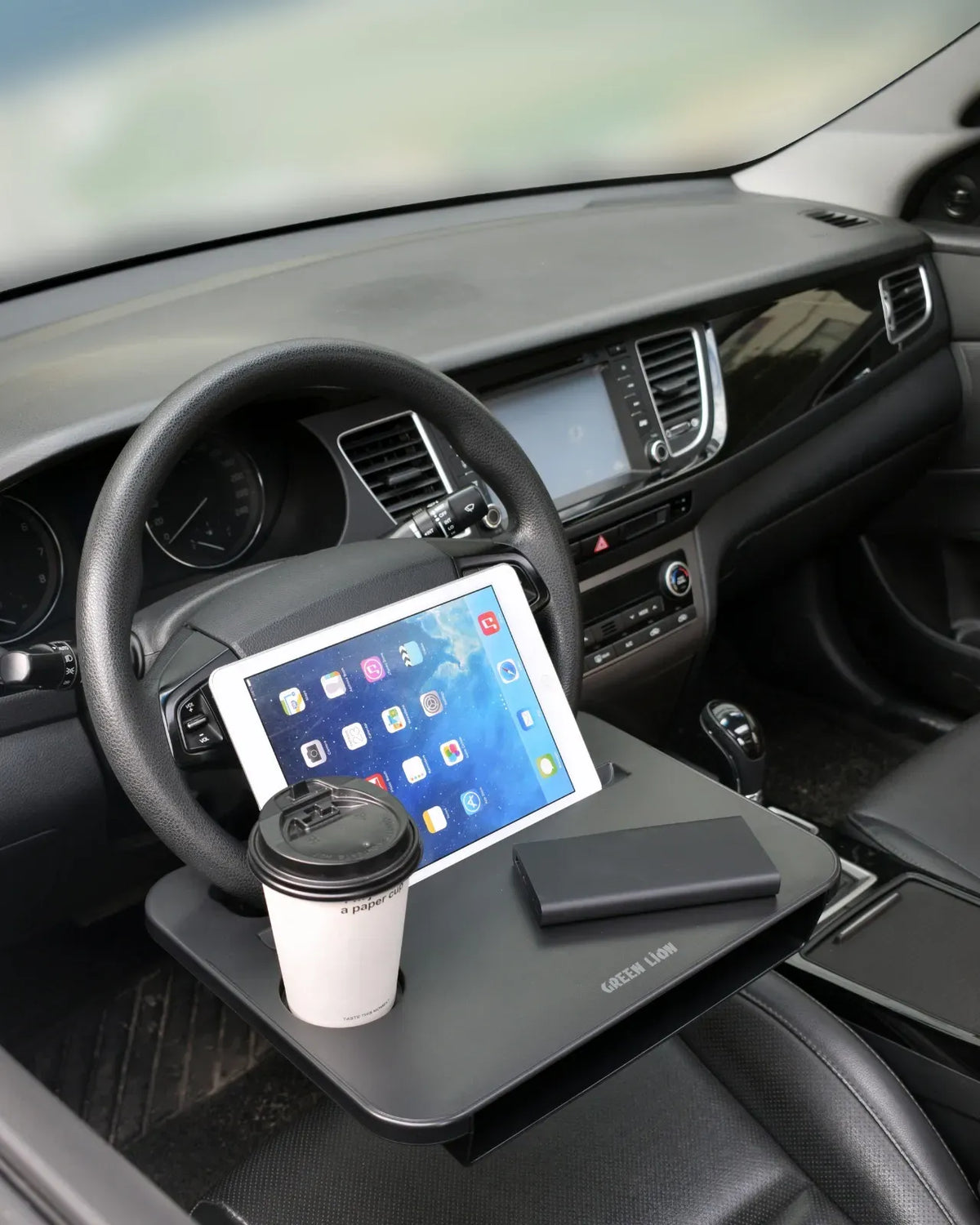 Green Lion Multi Function Steering Wheel Tray Black – image 2