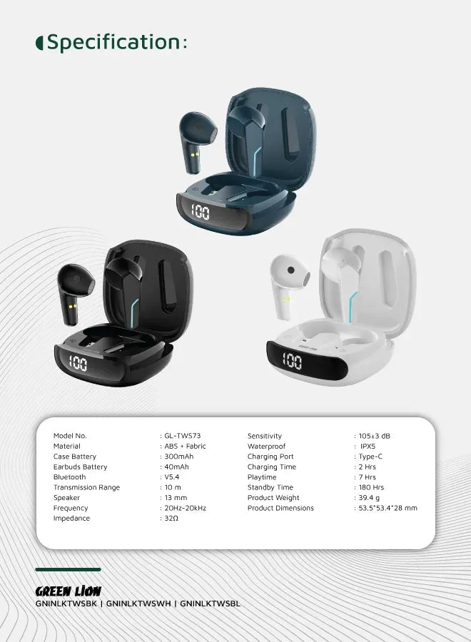 Green Lion Interlaken True Wireless Earbuds - Black – image 8