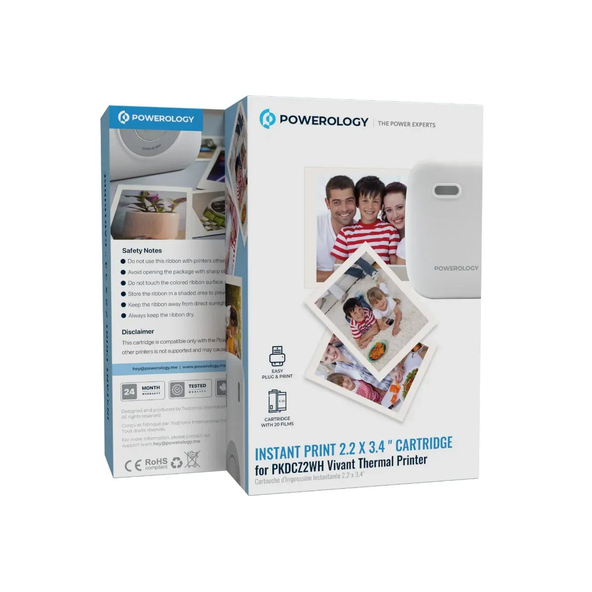 Powerology Instant Print 2 2x3 4 Cartridge White – image 7