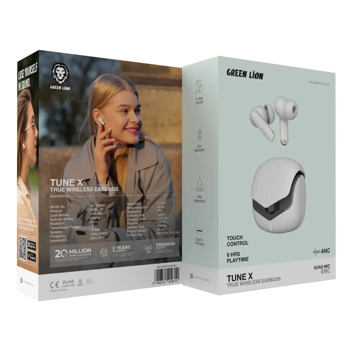 Green Lion Tune XTrue Wireless Earbuds - White – image 8