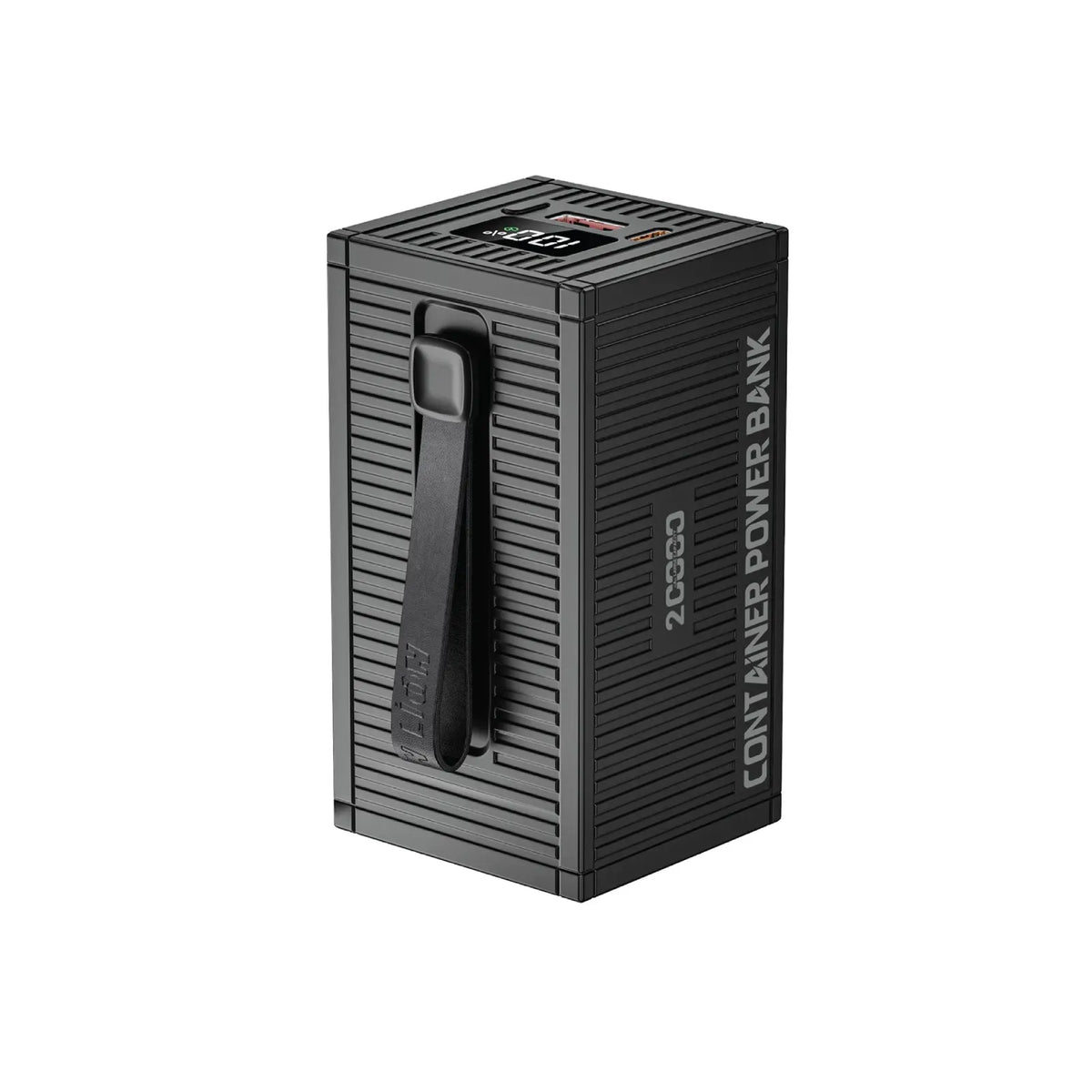Green Lion Container 20000 m Ah Power Bank PD 20 W-Include 4 in 1 Charging Cable - Black