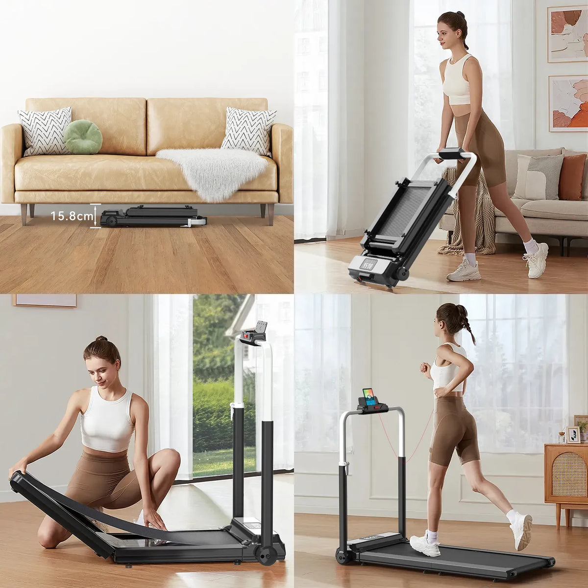 Powerology Folding Design Walking and Running Pad Black – image 17