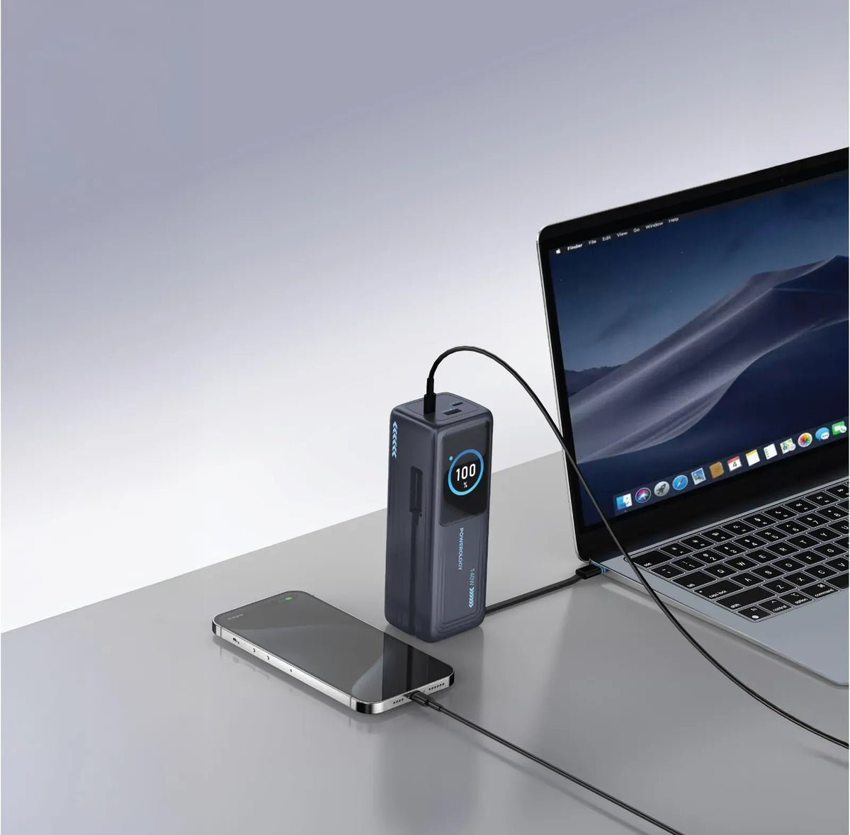 Powerology Thunderamp 30000mAh Power Bank Gray – image 3