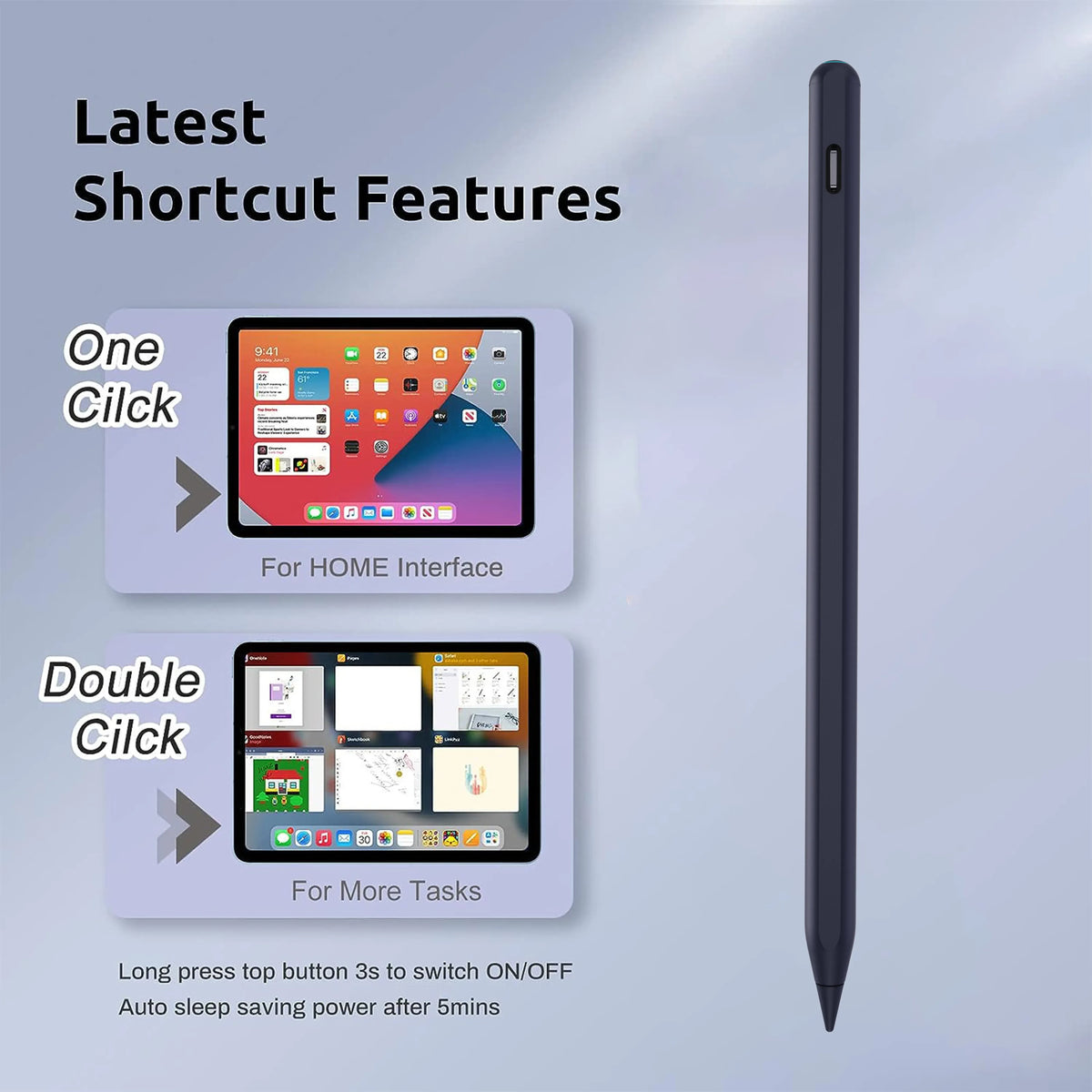 Powerology Pencil Pro(2018-2022 i Pad Models) - Blue – image 5