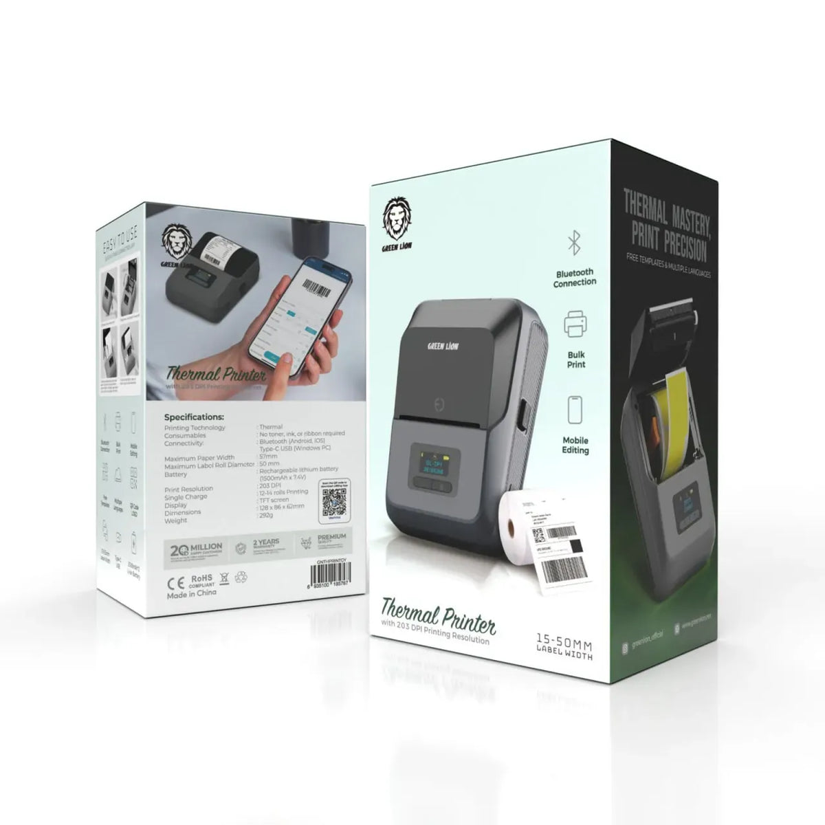 Green Lion Thermal Printer Gray – image 6