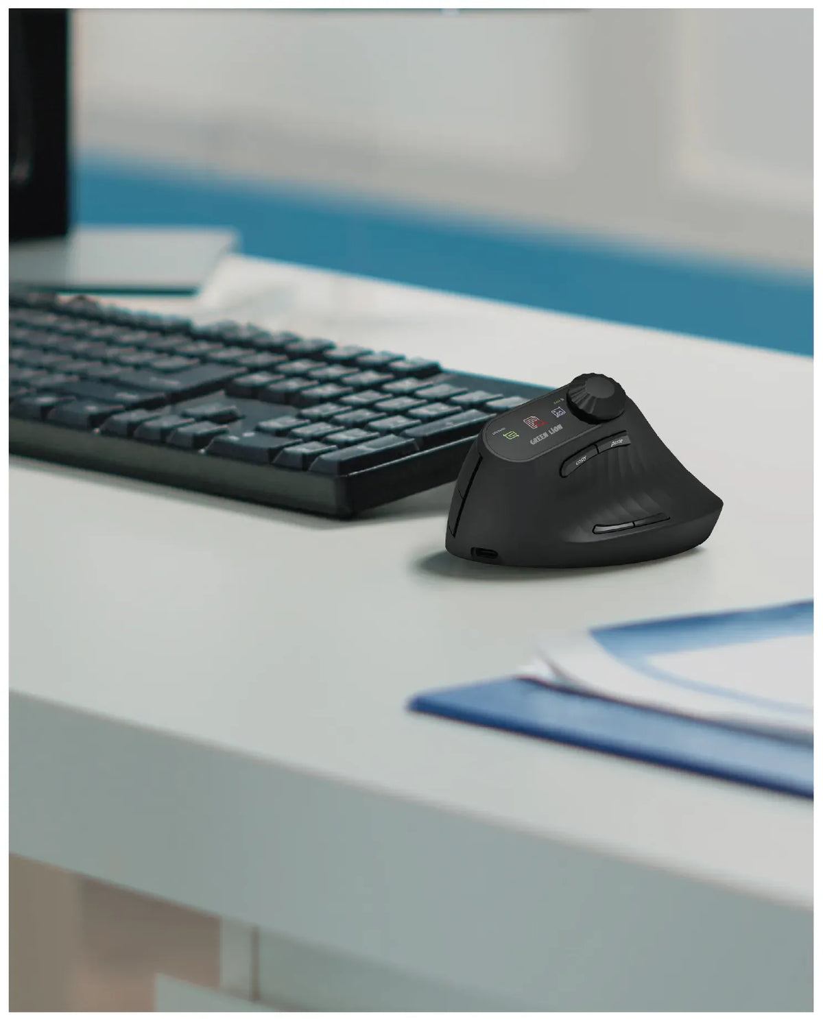 Green Lion Smart OLED Vertical Mouse Black – image 11