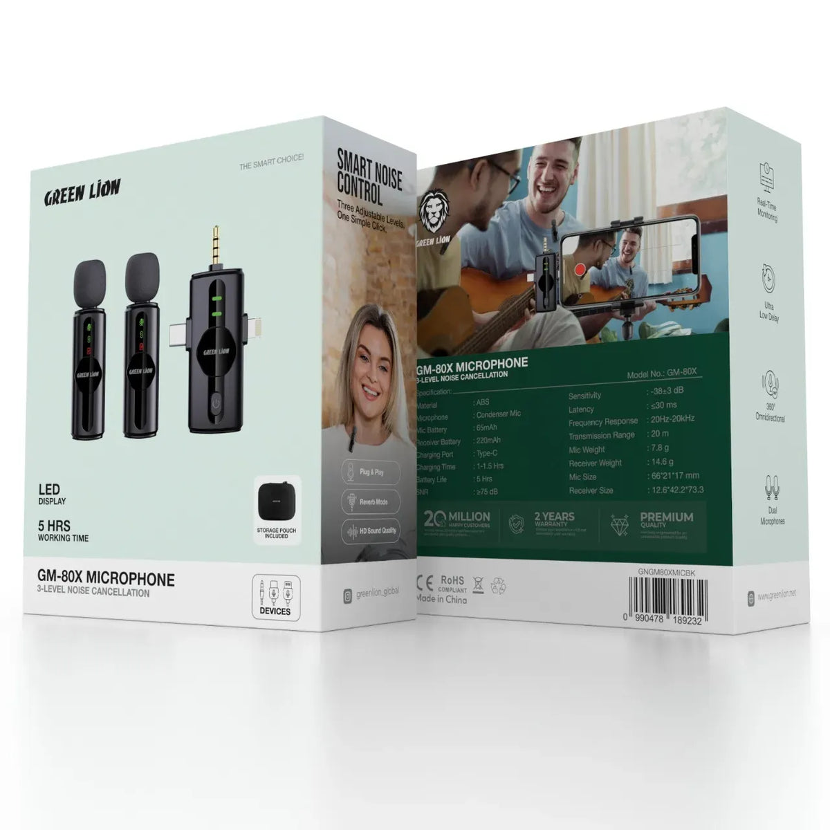Green Lion Gm 80x Microphone 3 in 1 Black – image 2
