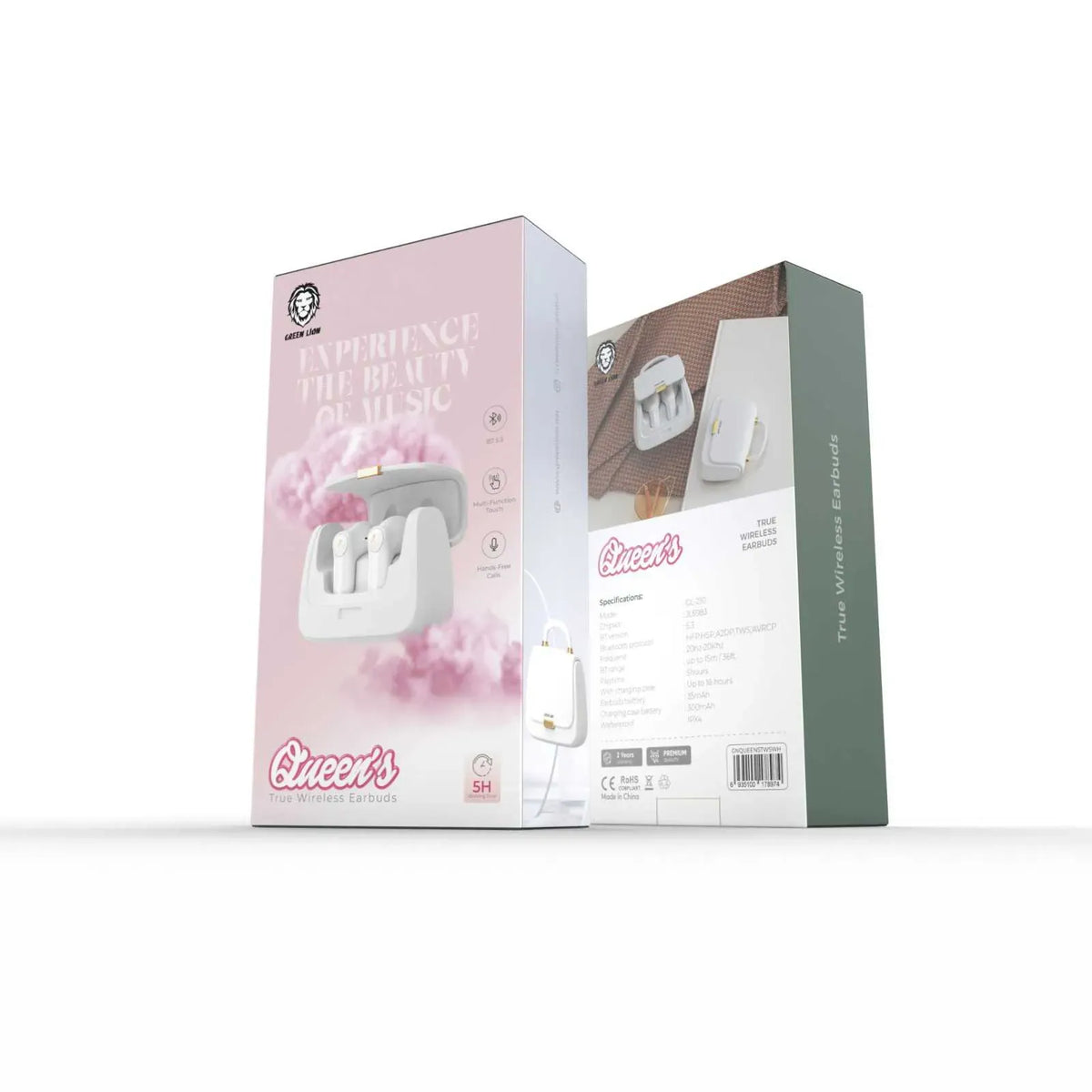Green Lion Queen's True wireless Earbuds - White – image 3