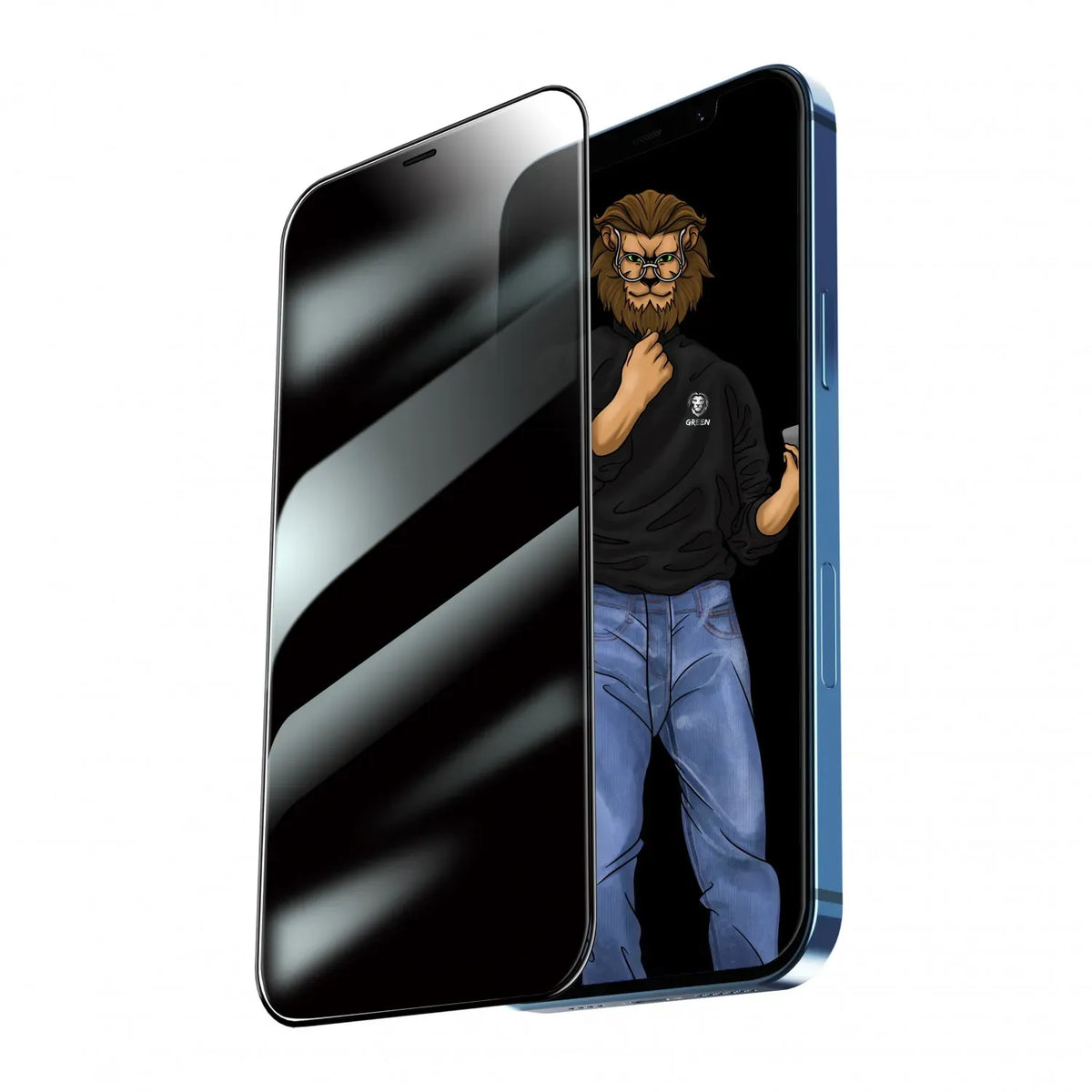Green Lion 9h Steve Privacy Full Glass Screen Protector for Iphone 12 Pro Max – image 5