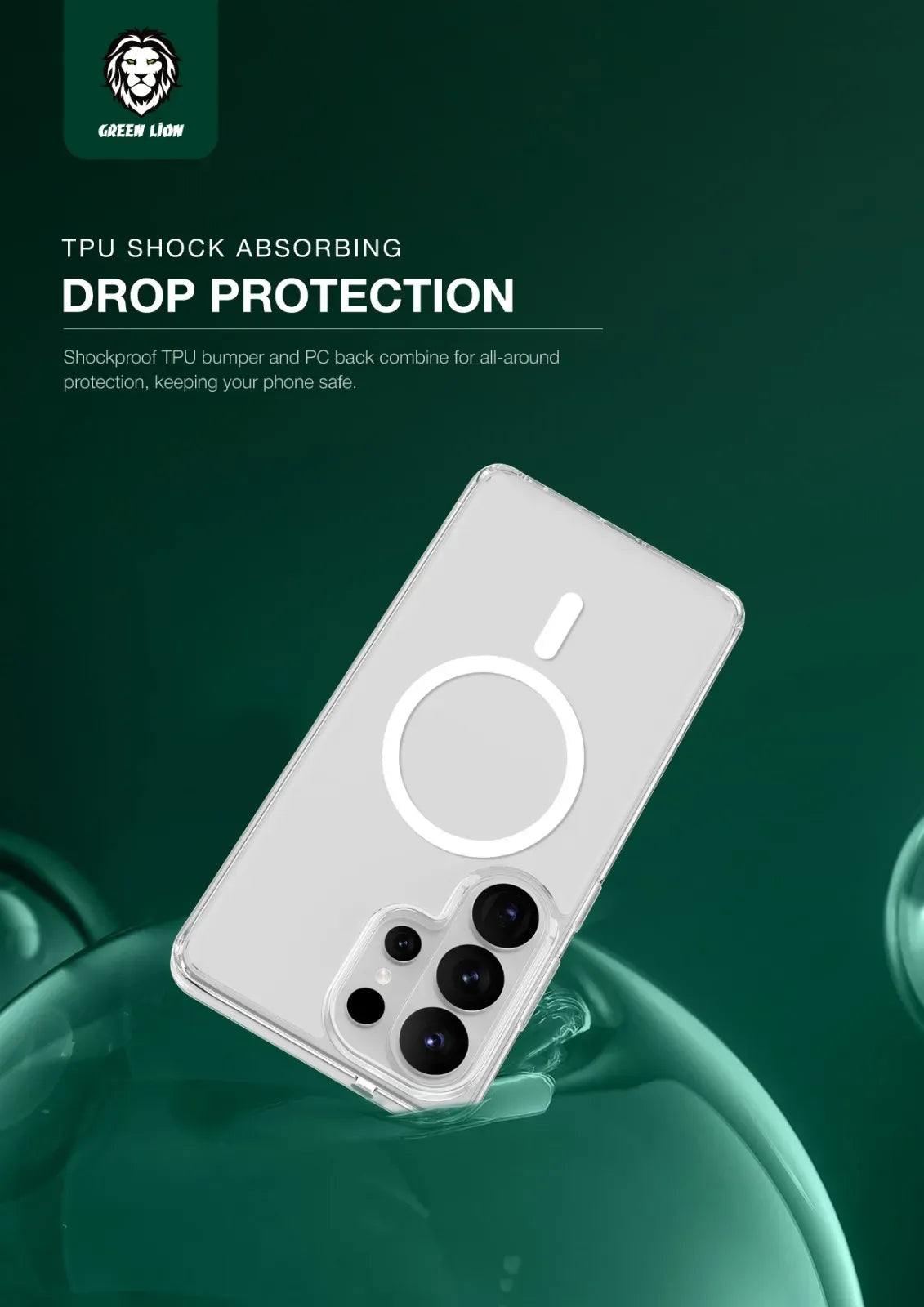 Green Lion Mag Safe Crystal Clear Case – image 2