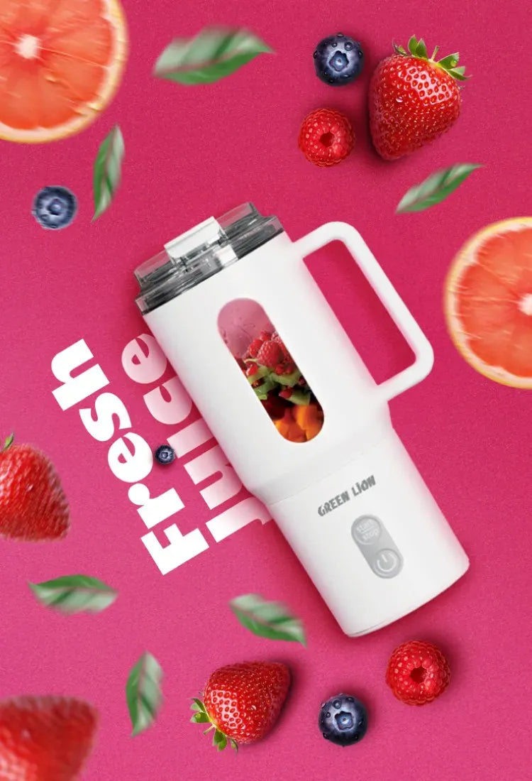 Green Lion Mug Blend Portable Juicer 500ml White – image 10
