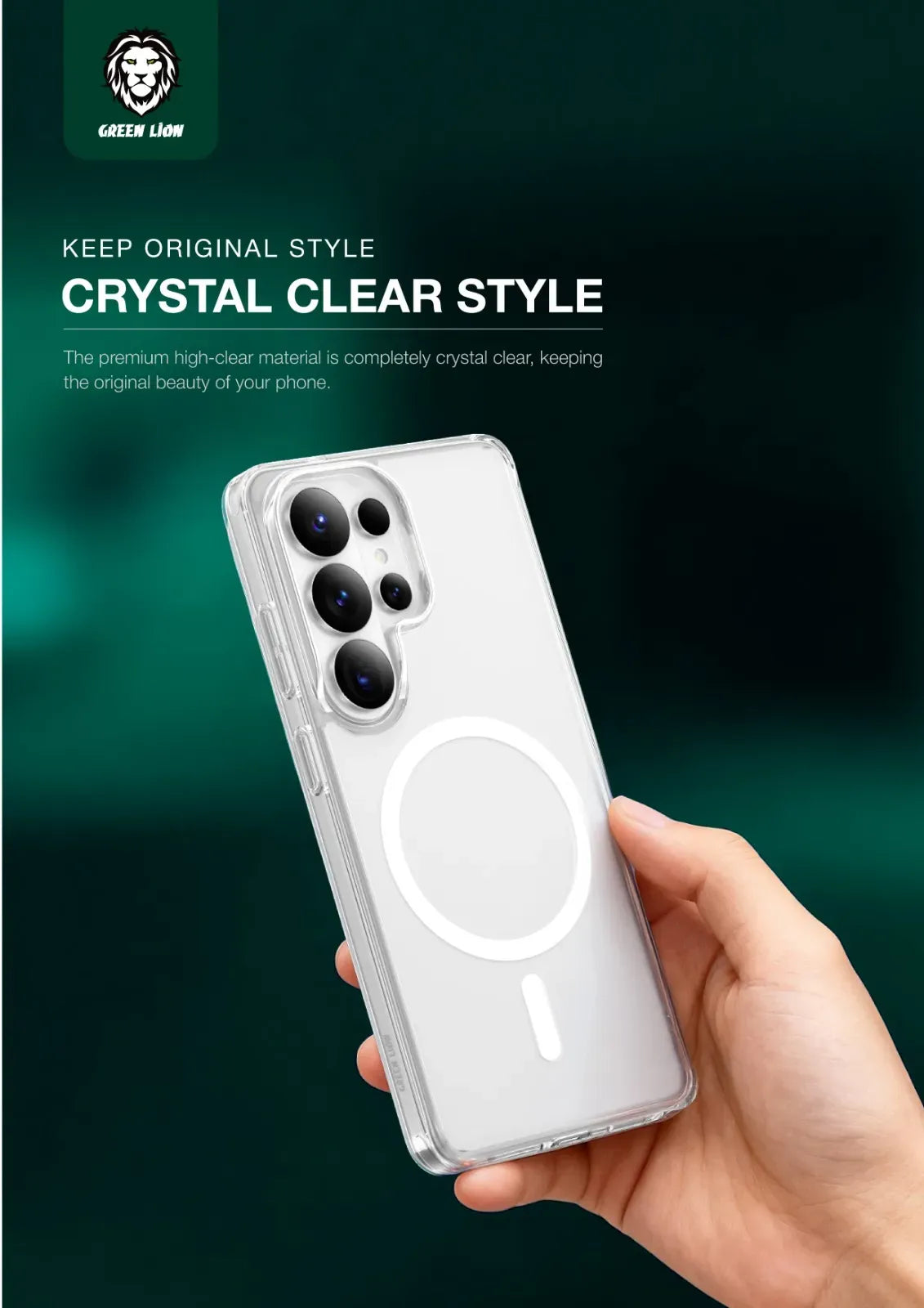 Green Lion Mag Safe Crystal Clear Case – image 7
