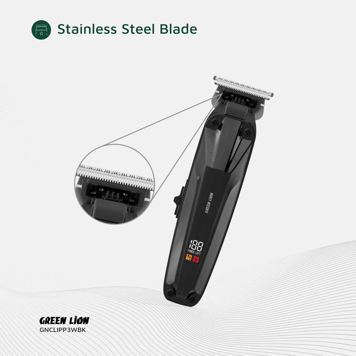 Green Lion Clip Master Professional Hair Clipper Black – image 13