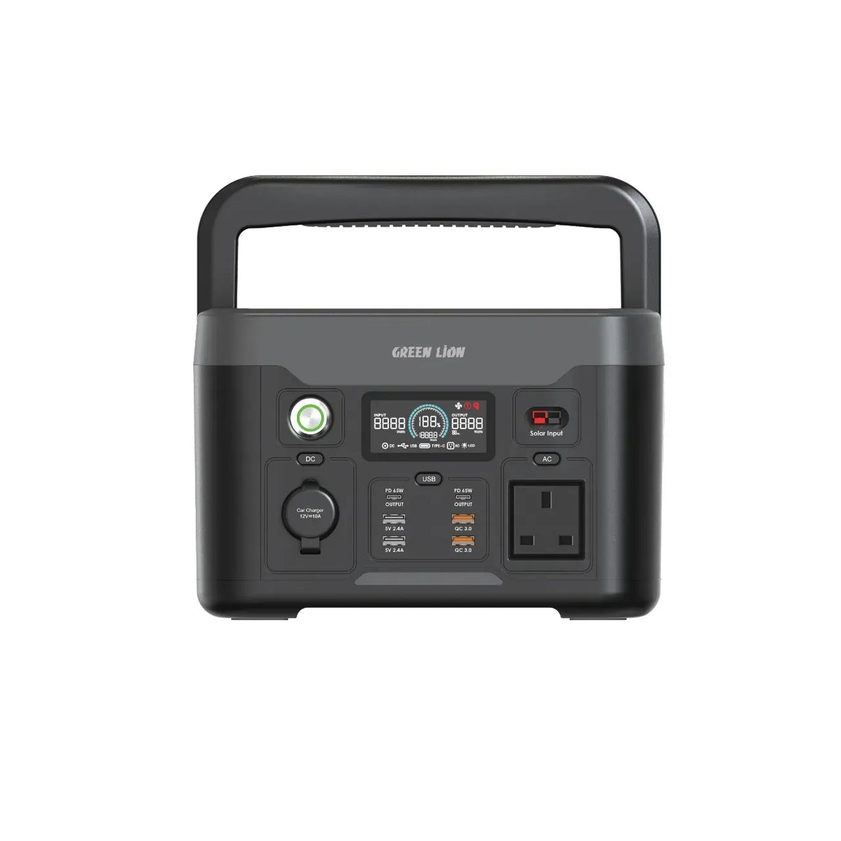 Green Lion PGX 600 Power Station-307.2 Wh 96000 m Ah 600 W(Li Fe PO 4)-Black – image 4