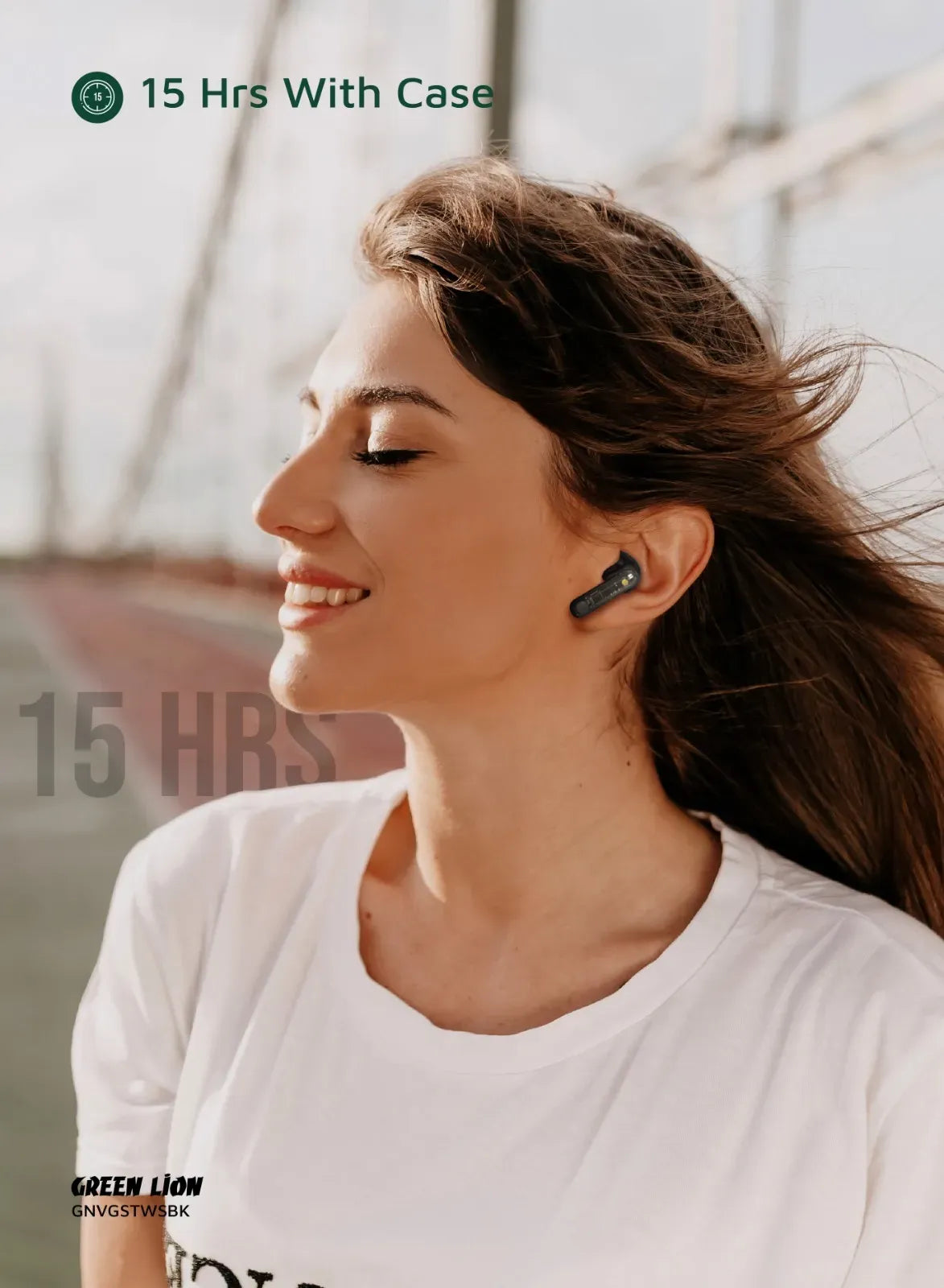 Green Lion Vegas True Wireless Earbuds Black – image 6