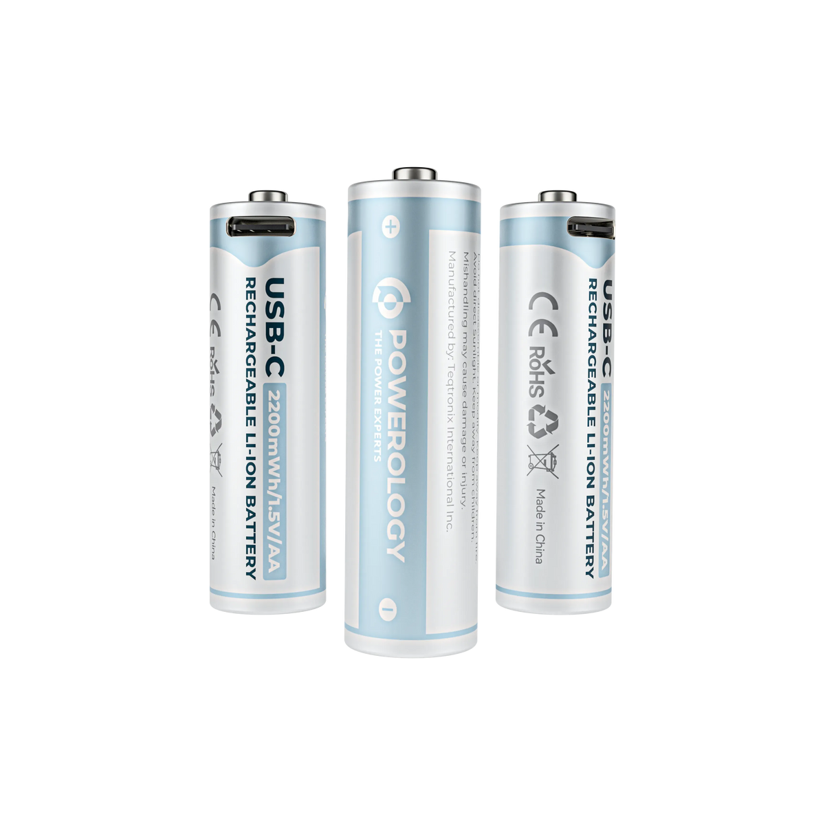 Powerology 1 5v Type C Rechargeable Lithium Ion Battery Aa Battery 2200mwh 4pcs Per Pack – image 10