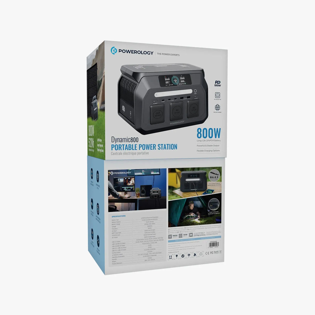 Powerology Dynamic800 Portable Power Station 800w Black – image 4