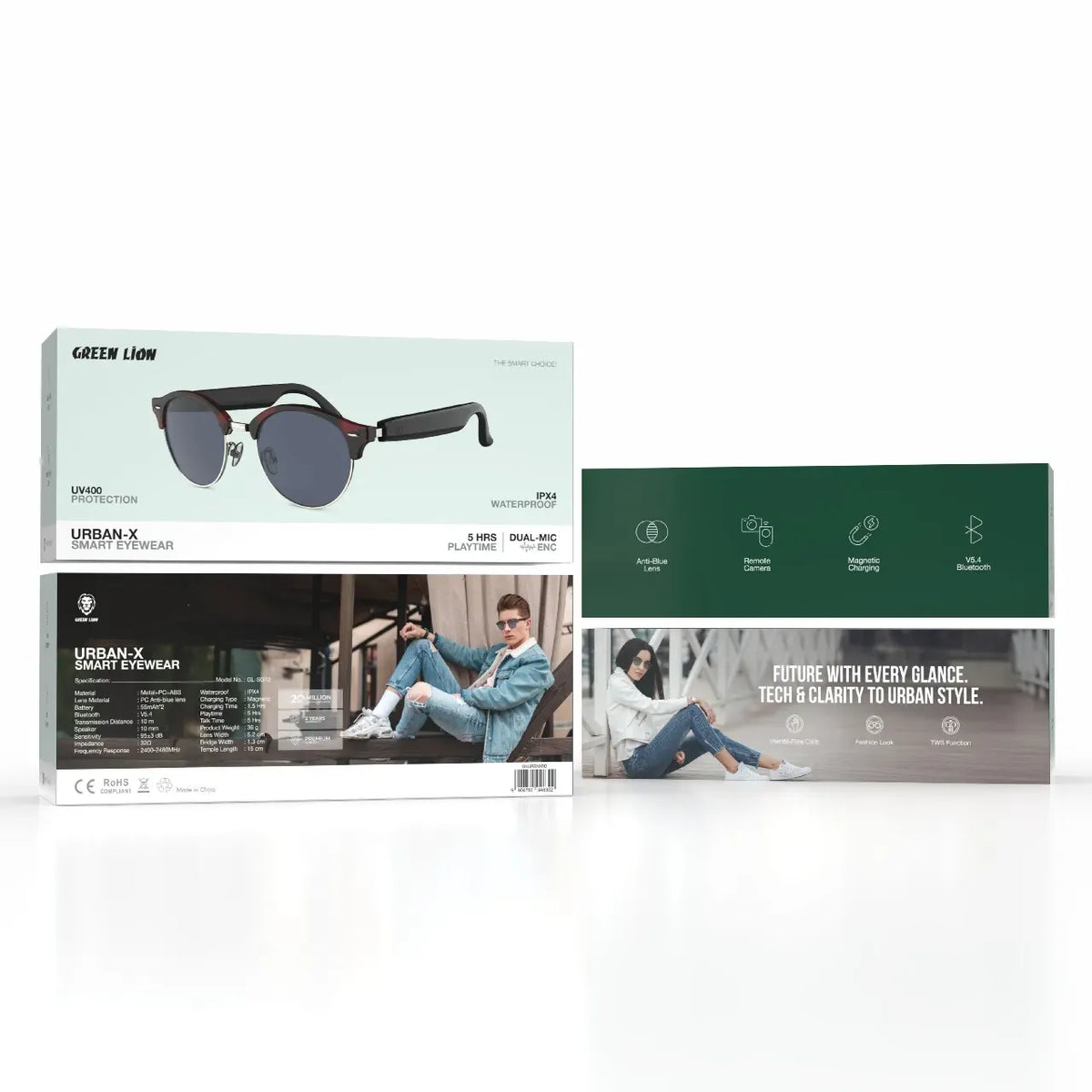 Green Lion Urban-XSmart Eyewear - Red – image 3