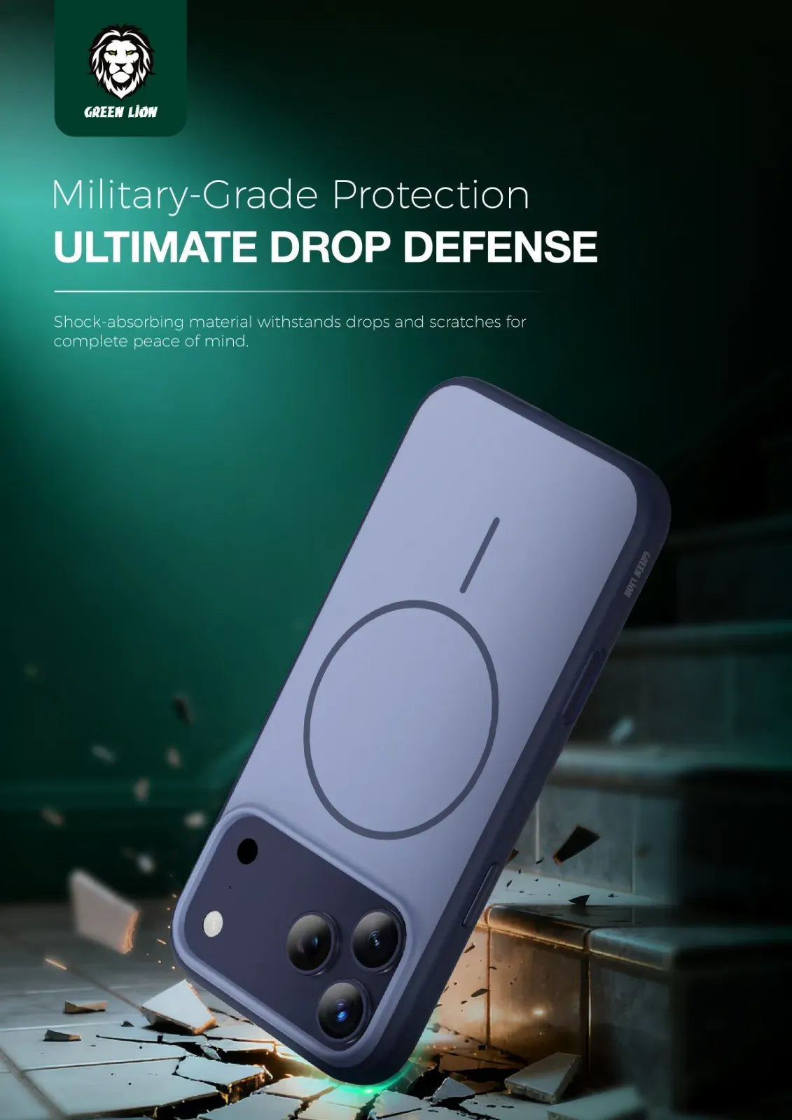 Green Lion Patric Mag Safe Premium Matte Finish Case - Blue – image 4