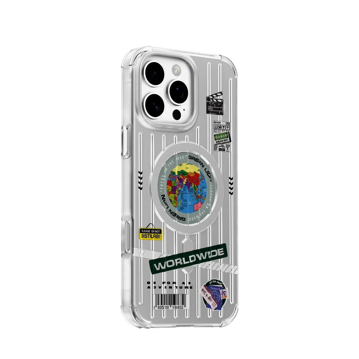 Green Lion Globe MagSafe Case - Silver