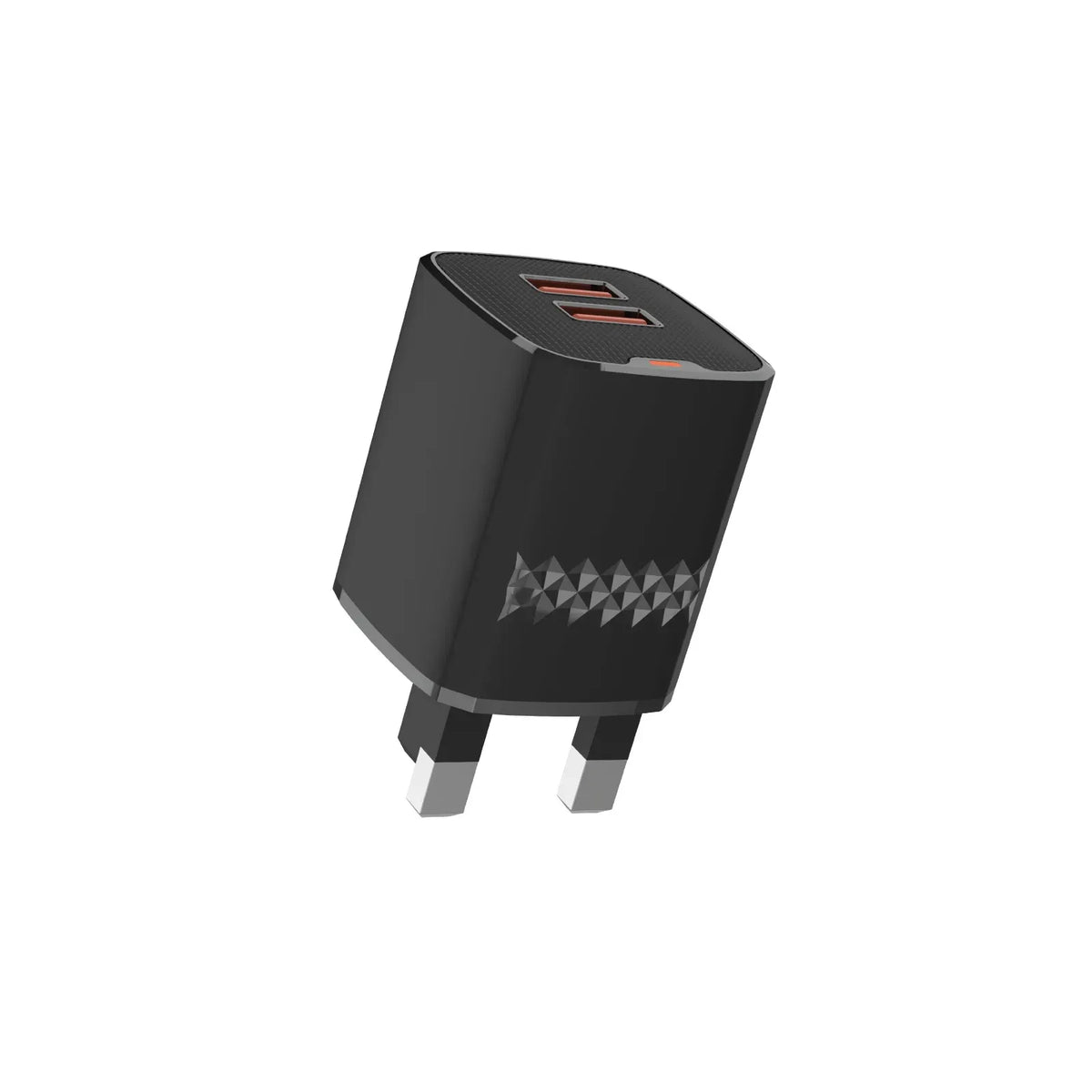 Green Lion Dual Port Wall Charger UKPlug 2 USB-A Port USB-Ato USB-C 1 m Cable - Black – image 2