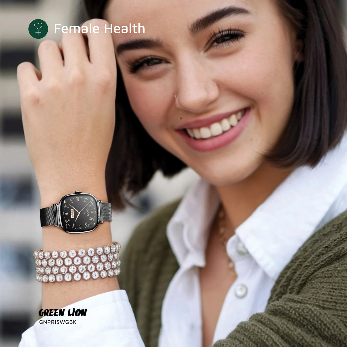 Green Lion Princess Smart Watch - GlossyBlack – image 7
