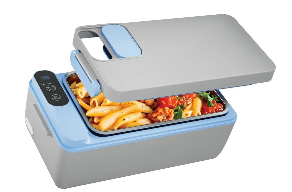 Powerology Lumo Portable Heated Lunch Box Gray Blue – image 2
