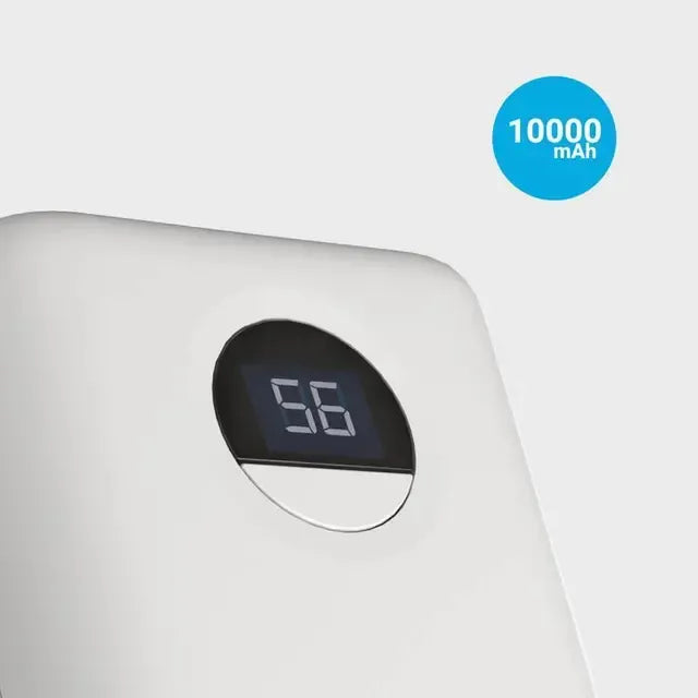 Powerology 10000 m Ah Ultra-Compact Power Bank 20 W PD&QC 3.0 USB-A and USB-C - White – image 10