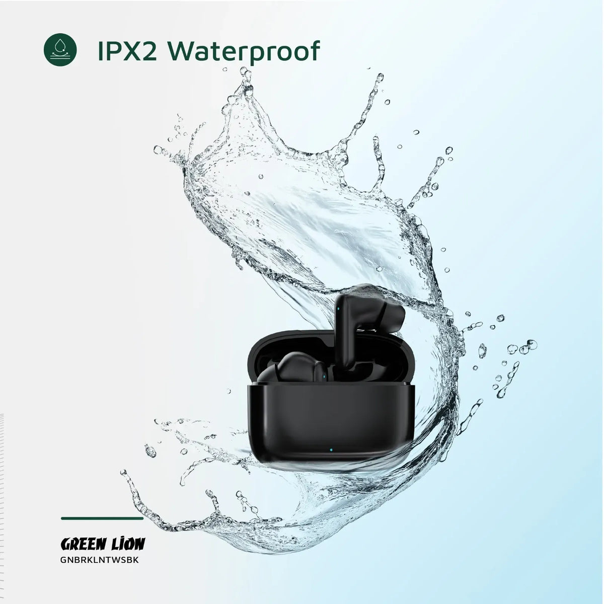 Green Lion Brooklyn True Wireless Earbuds - Black – image 7