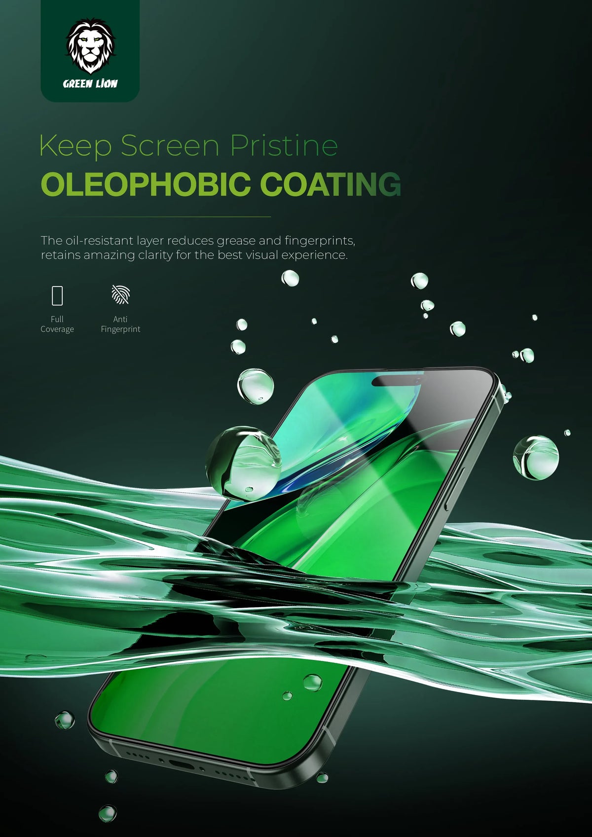 Green Lion 3d Silicone Plus High Definition Edge Glass Iphone 16 Plus – image 9