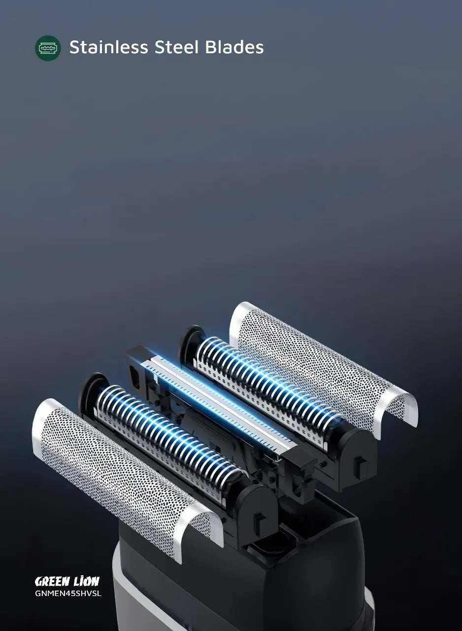 Green Lion Men S Shaver X Wet and Dry Use Silver – image 8