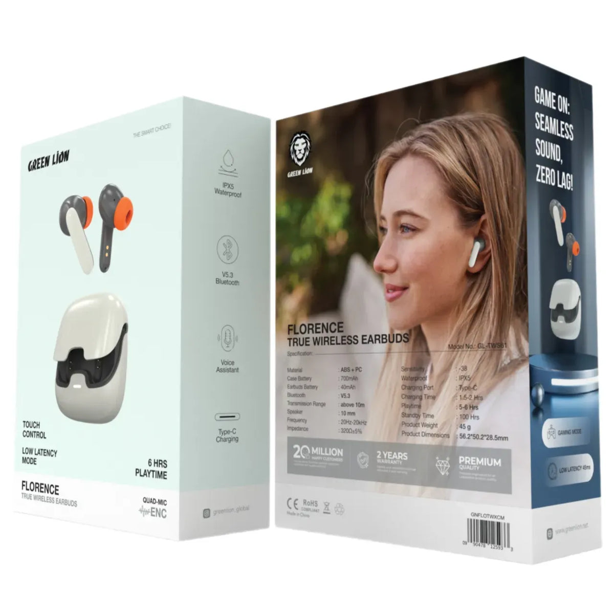 Green Lion Florence TWS True Wireless Earbuds - Cream – image 15
