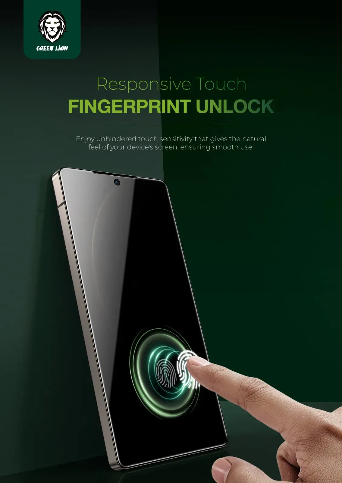 Green Lion 9h Privacy Shield Fingerprint Unlock Privacy Glass S25 Ultra – image 12