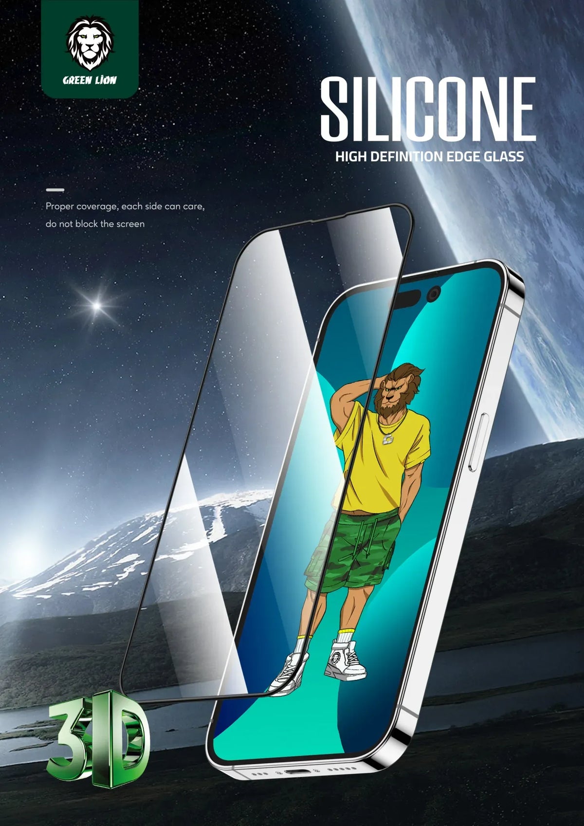 Green Lion 3 DSilicone Plus Screen Protector - Clear – image 7