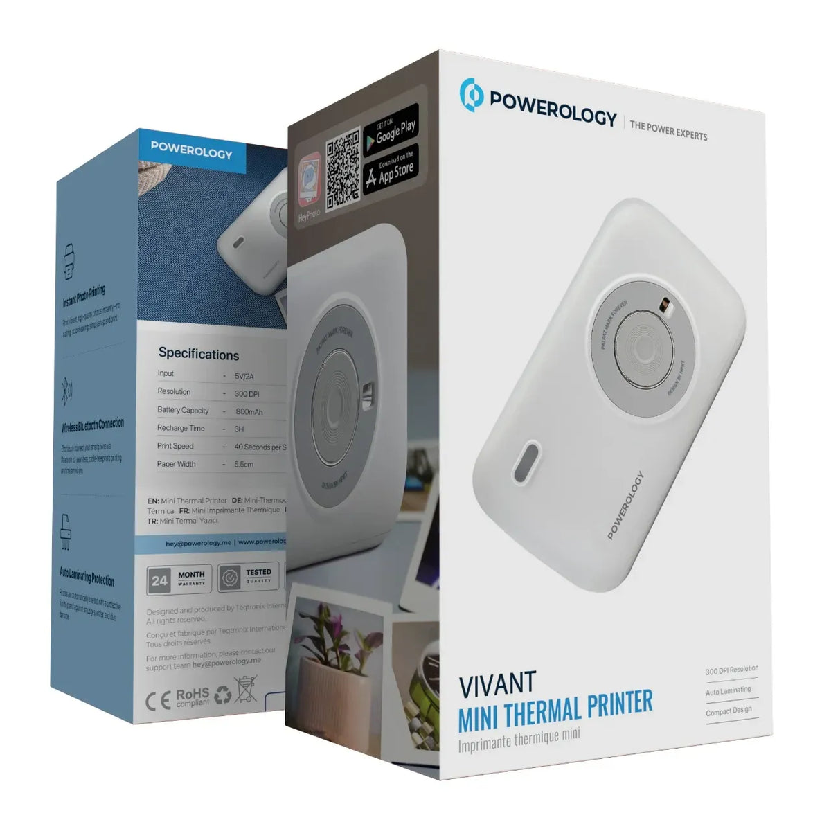 Powerology Vivant Mini Thermal Printer White – image 5