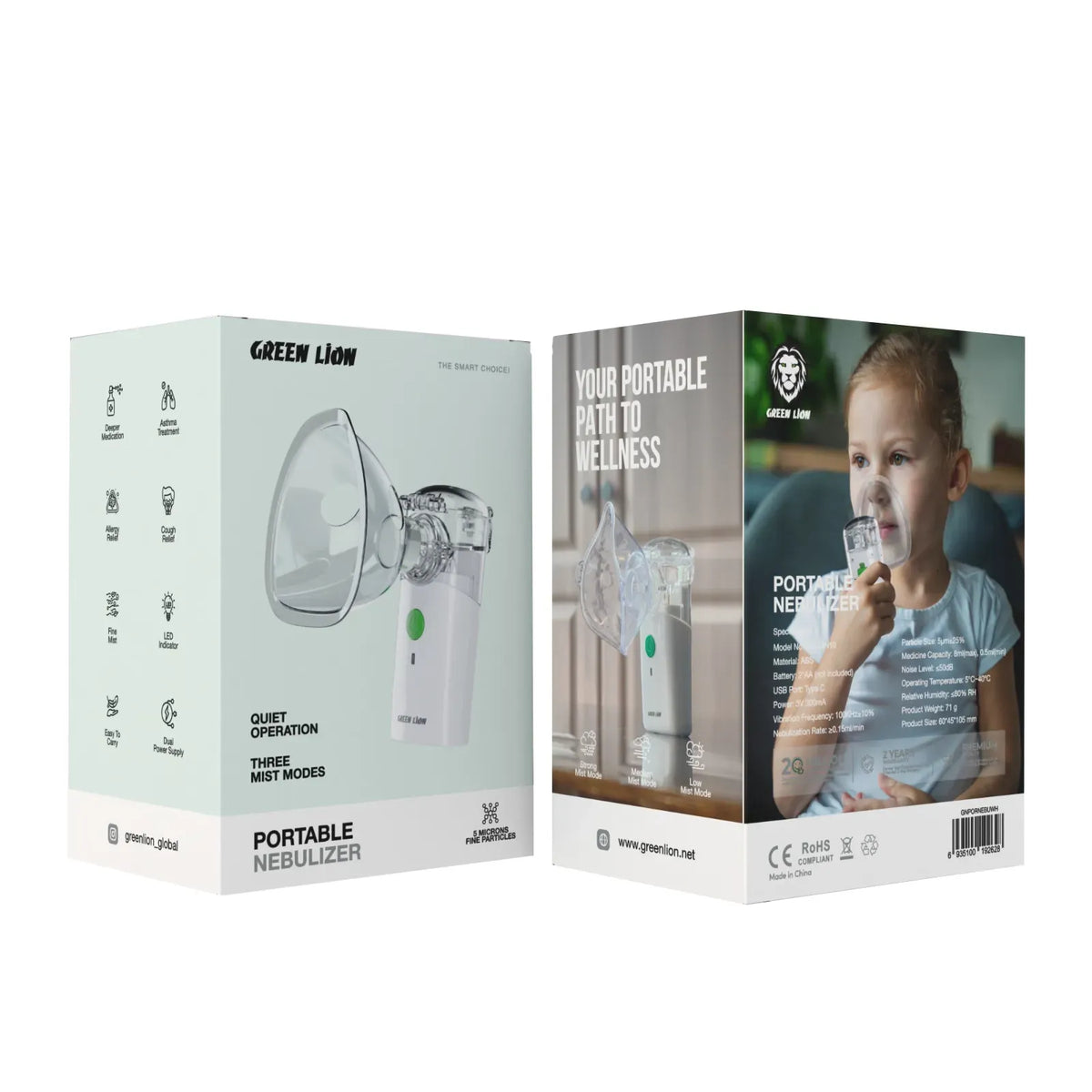 Green Lion Portable Nebulizer - White – image 4