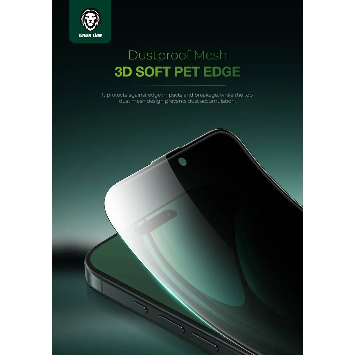 Green Lion 3 DSilicone Plus Screen Protector - Black Edge/Privacy – image 20