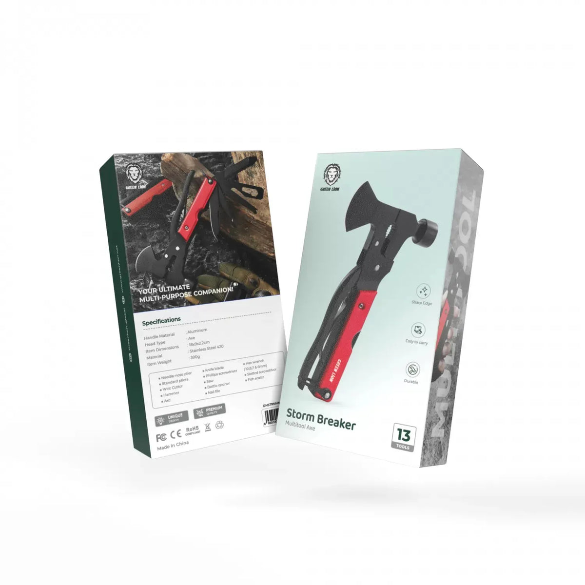 Green Lion Storm Breaker Multi Axe Hammer Red – image 2