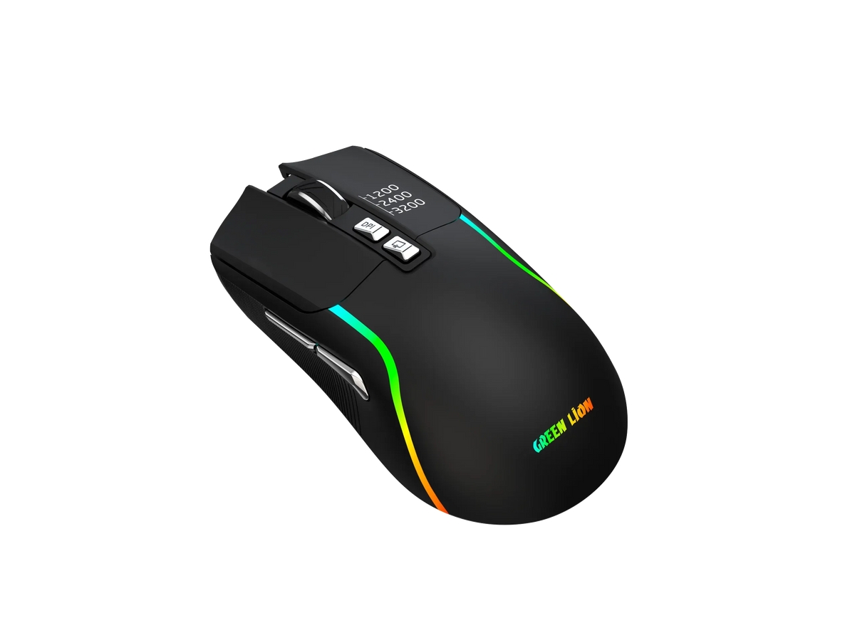 Green Lion Rechargeable Gaming Mouse Black – image 5
