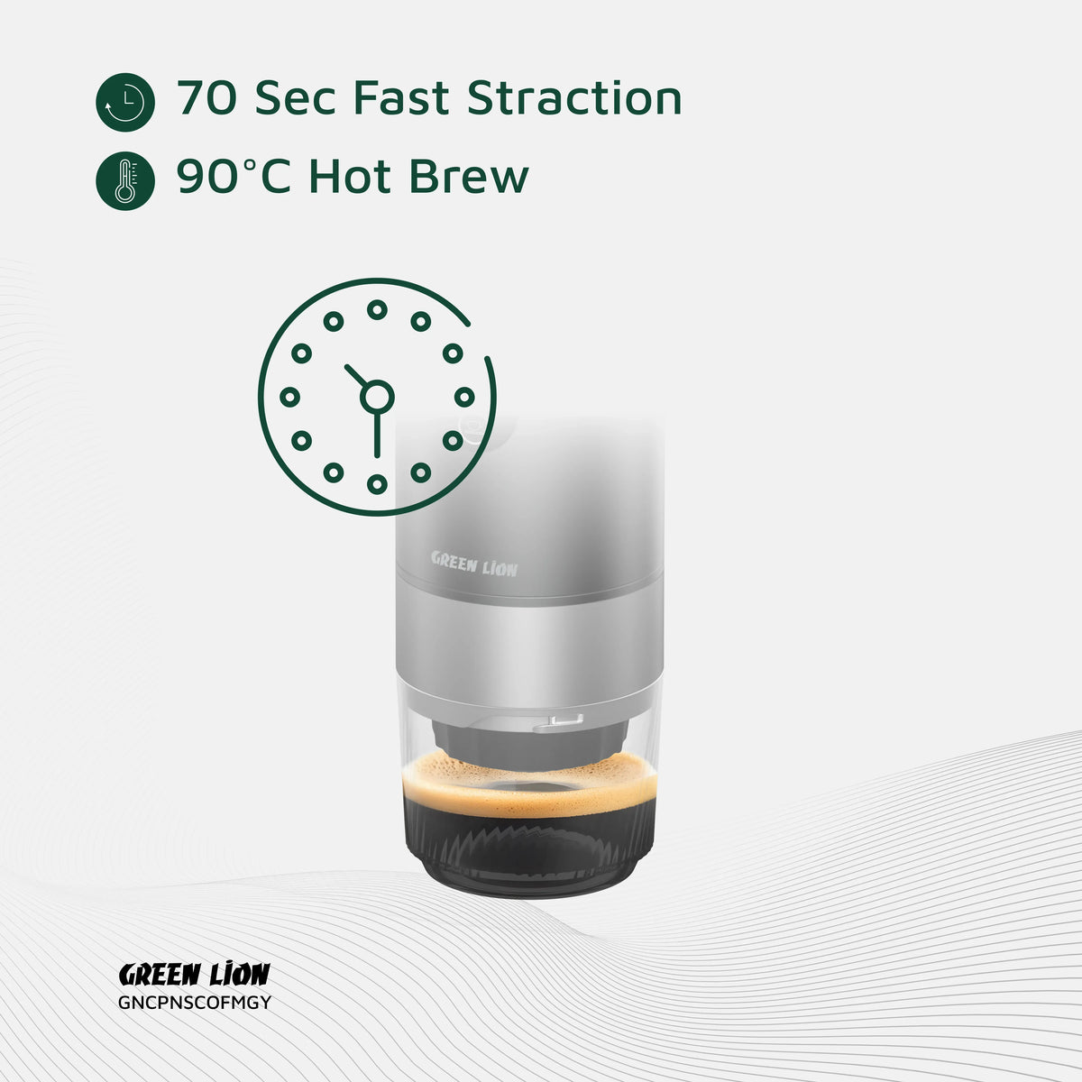 Green Lion Campinas Portable Coffee Maker 80 m L - Gray – image 4