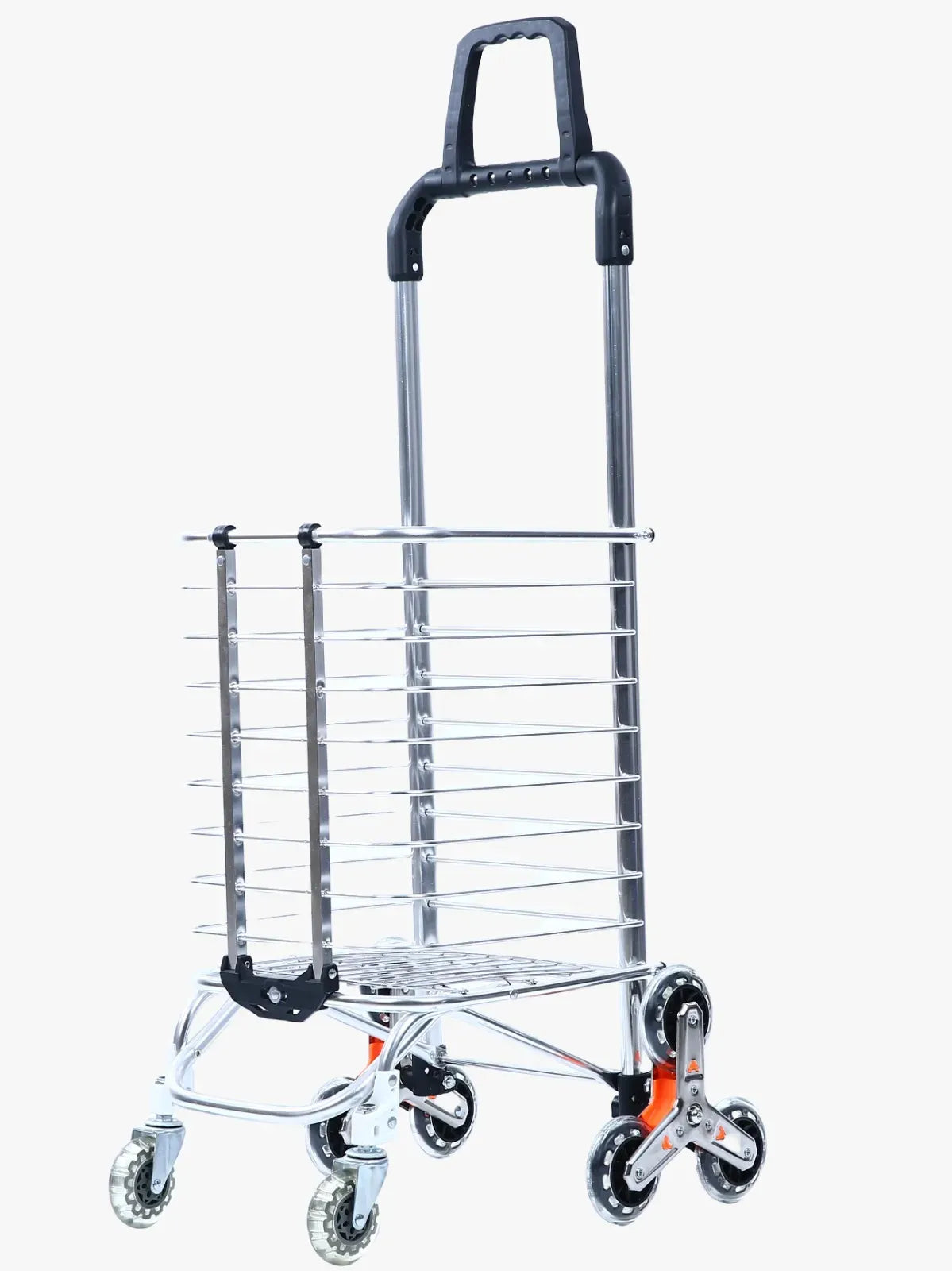 Green Lion Foldable Shopping Trolley Silver – image 4