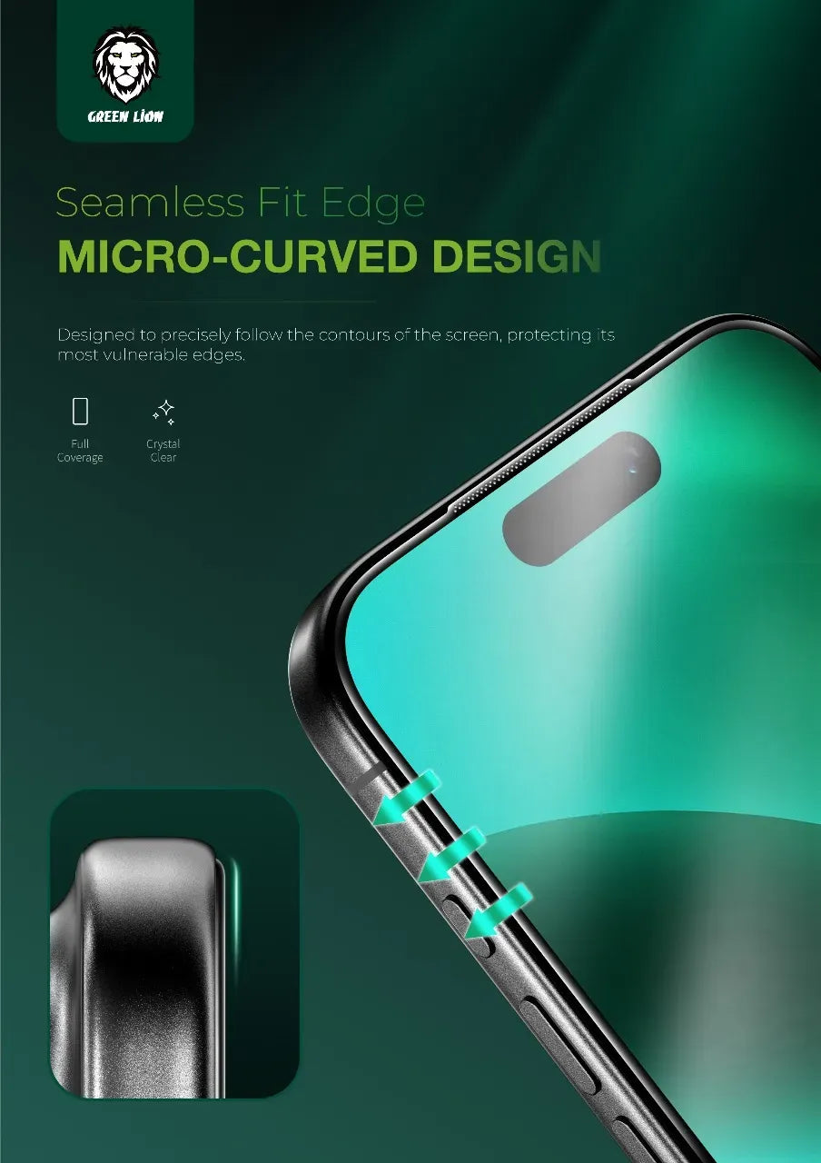 Green Lion 9 HSteve Matte AGGlass Protector - Black Edge/Clear – image 7