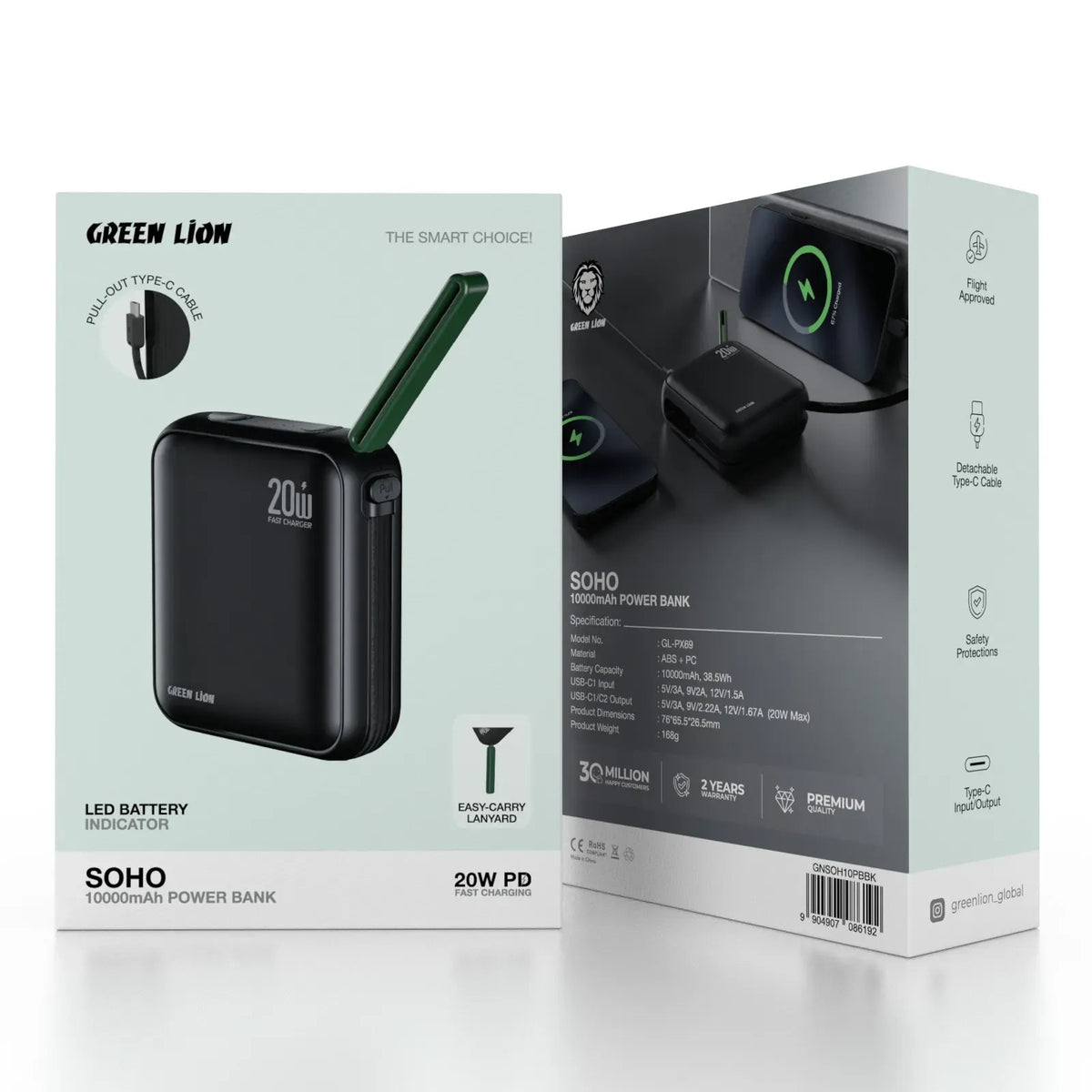 Green Lion Soho 10000mAh Power Bank Black – image 4