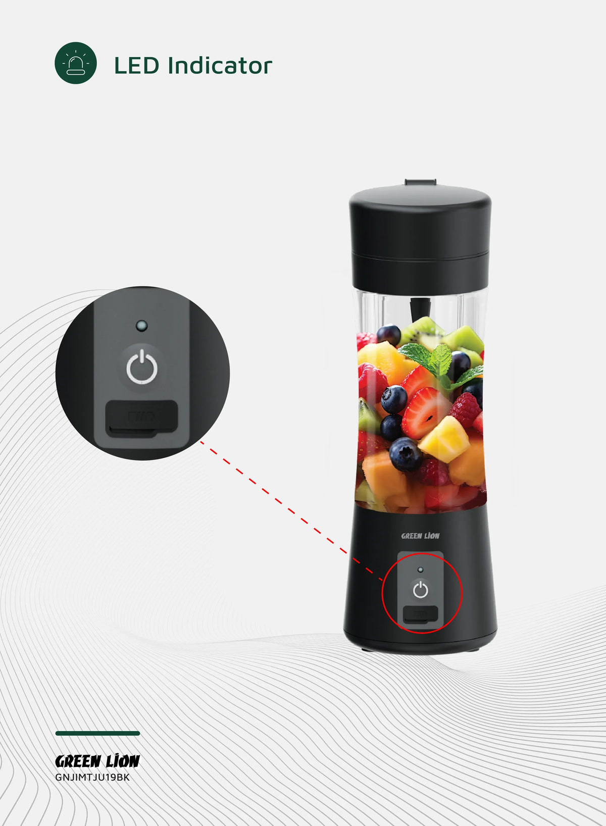 Green Lion Juice Mate Portable Juicer 380 ml - Black – image 10