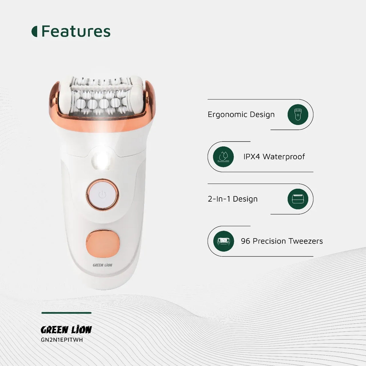 Green Lion 2 in 1 Epilator Shave Trim Epilate White – image 12