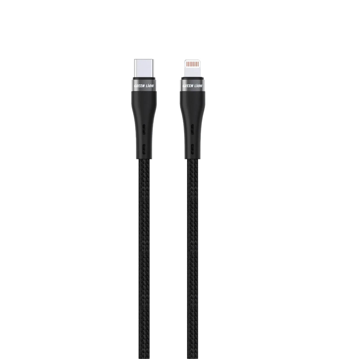 Green Lion USB C to Lightning Braided Cable Black – image 3