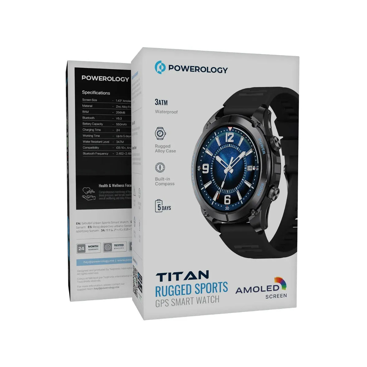 Powerology Titan Rugged Sports GPSSmart Watch - Black – image 5