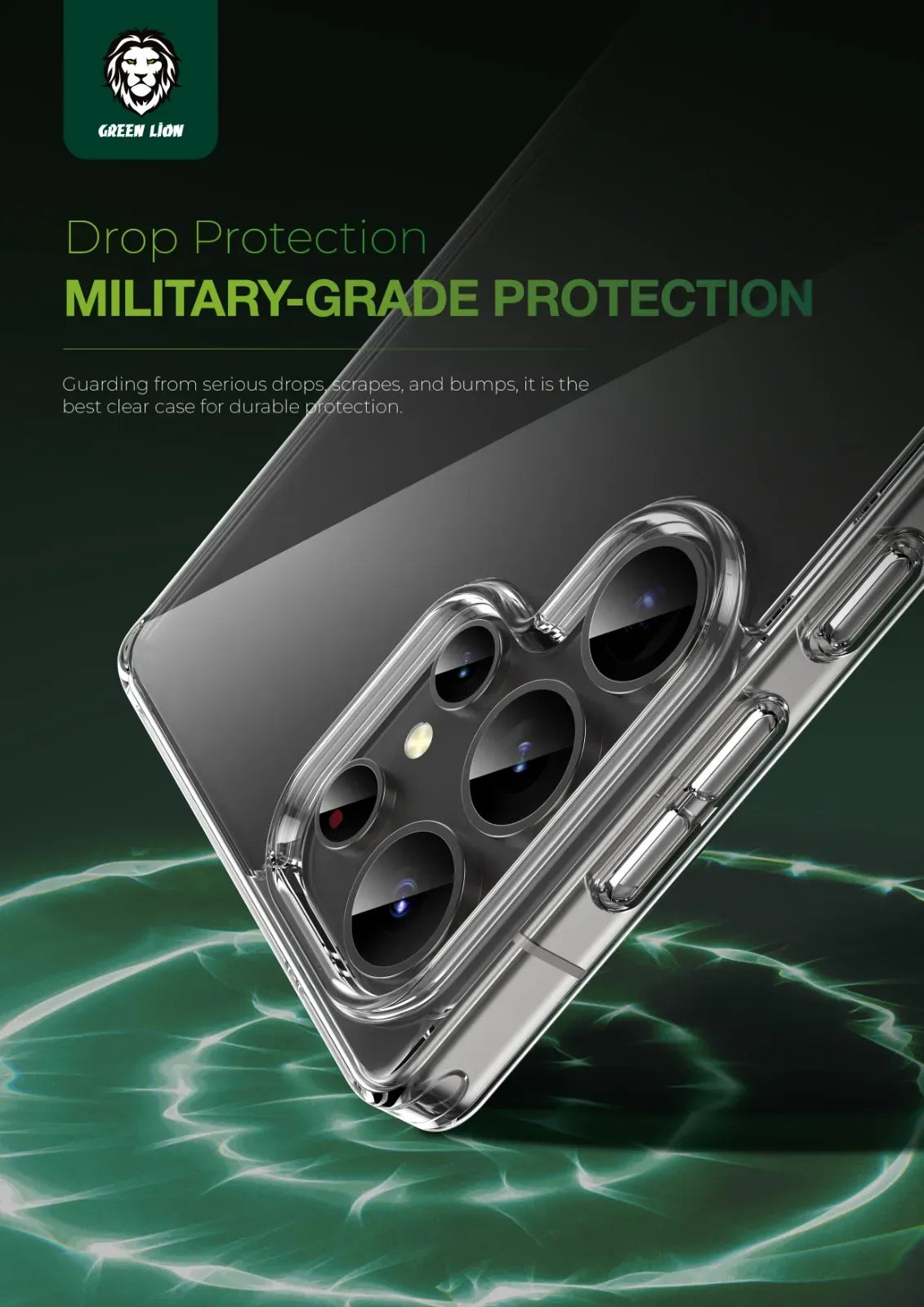 Green Lion Crystal Clear Case – image 4