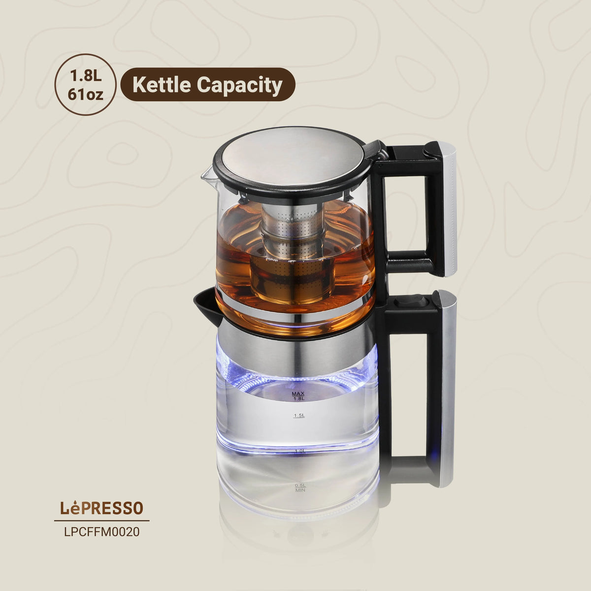 LePresso Turkish Tea Glass Kettle Black – image 13